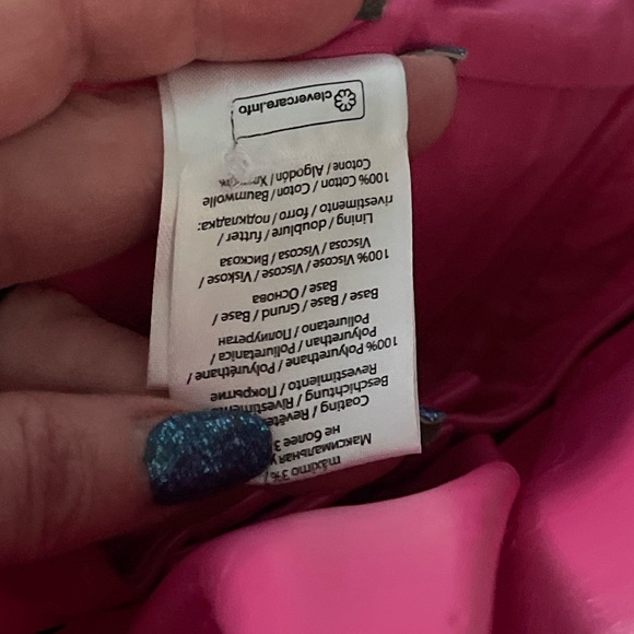 ROTATE Birger Christensen 'Rotie' Monogram Faux Leather Pink Pants 4 Bin 300 - Picture 13 of 16